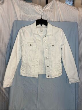 J. Crew White Denim Jean Jacket